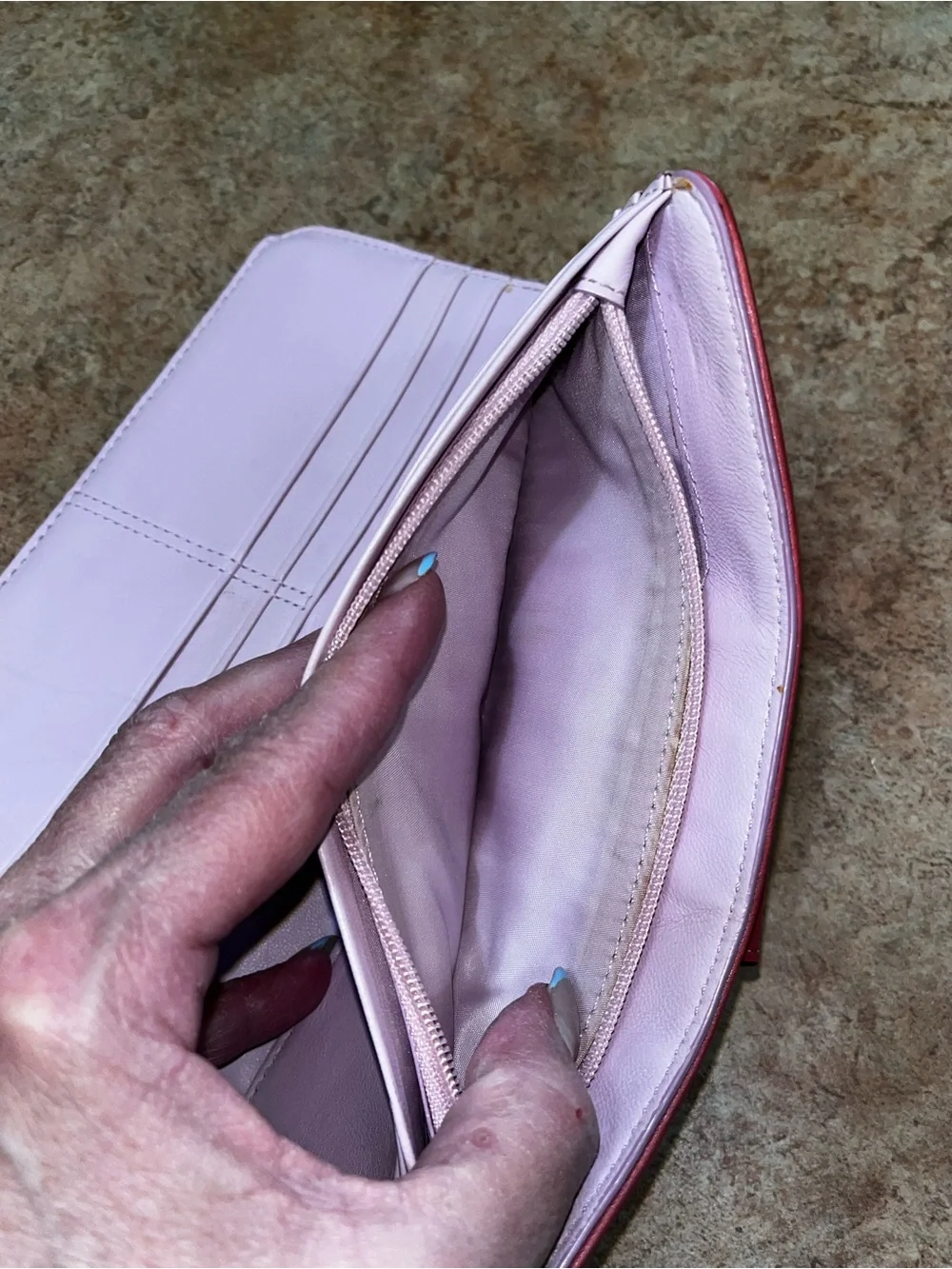 Coach Coral Signature Accordion Wallet